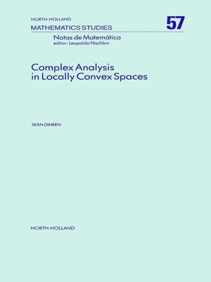 cover image of Complex Analysis in Locally Convex Spaces
